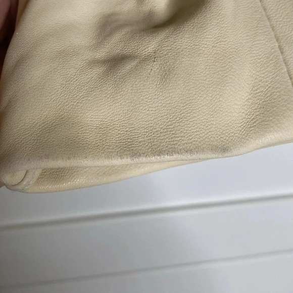 COLE HAAN Women's Jewel Neck Quilted Leather Jacket - Picture 5 of 14